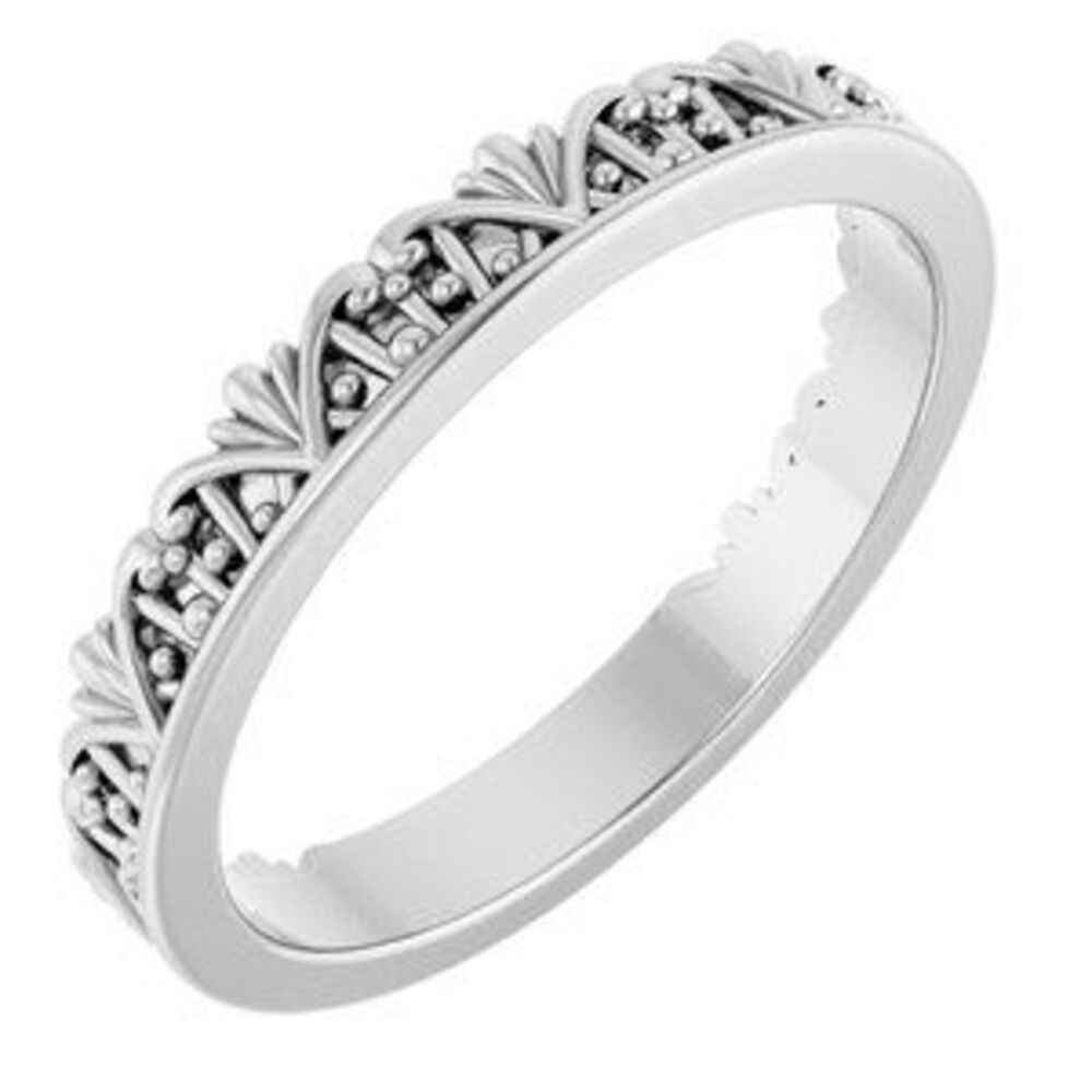Sterling Silver Stackable Crown Ring - image 1